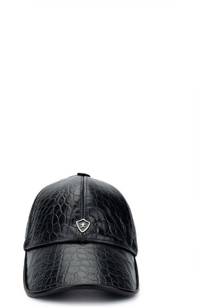 Erkek Deri Siyah Kroko Beyzbol Şapka 524 1128 Spk Y25 Sıyah Kroko fiyatları
