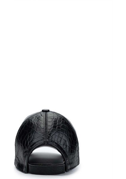 Erkek Deri Siyah Kroko Beyzbol Şapka 524 1128 Spk Y25 Sıyah Kroko fırsatları