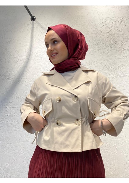 Lıne Kısa Trenç Krem