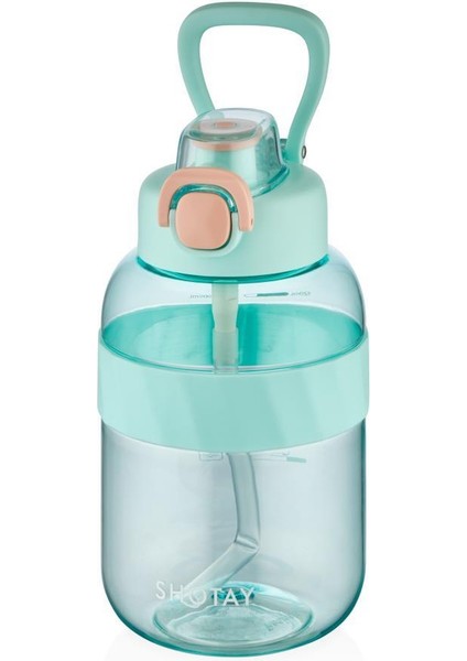 Pipetli Su Matarası Tritan Turkuaz 1000ML