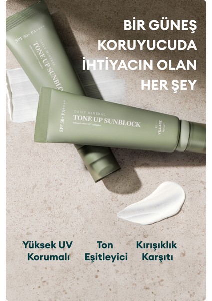 Daily Mineral Tone Up Sunblock Spf 50+ Pa++++ 50 ml Mineral & Ton Eşitleyici Vegan Güneş Koruyucu