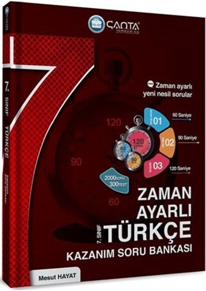 7. Sınıf Türkçe Zaman Ayarlı Kazanım Soru Bankası 2022 Baskı