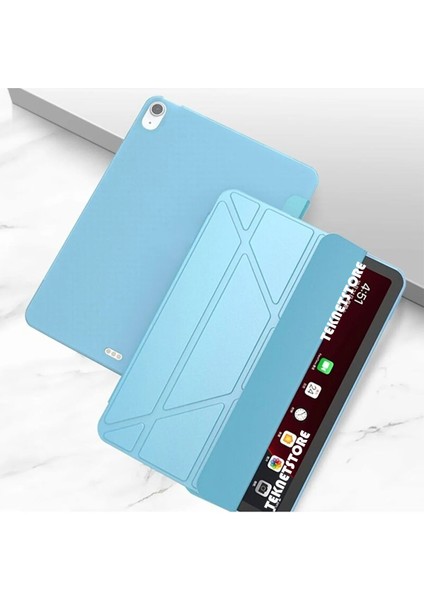 Apple iPad (A16) 11. Nesil 2025 11 Inç Kılıf Kalem Bölmeli Trifolding Standlı Uyku Modlu Silikon Kapak fırsatları
