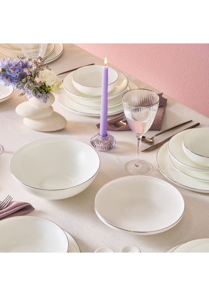 Fine Bone Meridian 55 Parça 12 Kişilik Yemek Takımı Platin modelleri