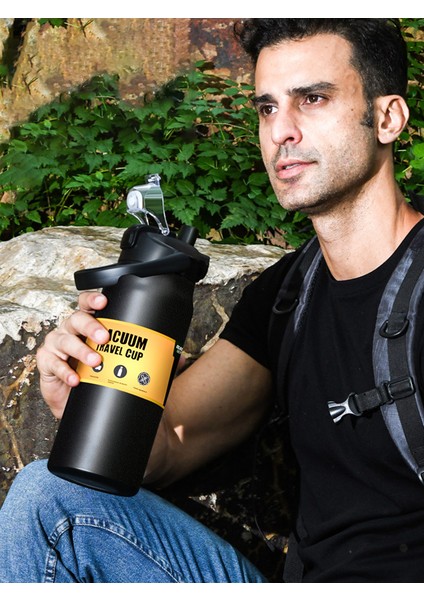 Açık Hava Termos Taşınabilir 304 Paslanmaz Çelik Termal Kupa Bardak Vakumlu Mataralar Pipetli Soğuk ve Sıcak Spor Su Şişesi (Yurt Dışından) indirimleri