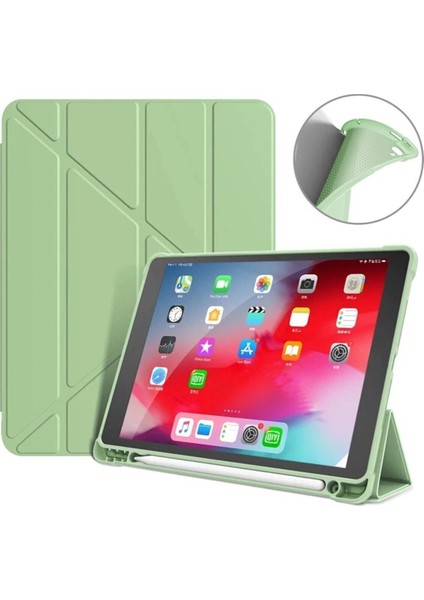 Apple iPad (A16) 11. Nesil 2025 11 Inç Kılıf Kalem Bölmeli Trifolding Standlı Uyku Modlu Silikon Kapak modelleri