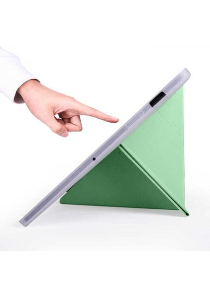 Apple iPad (A16) 11. Nesil 2025 11 Inç Kılıf Kalem Bölmeli Trifolding Standlı Uyku Modlu Silikon Kapak indirimleri