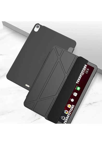 Apple iPad (A16) 11. Nesil 2025 11 Inç Kılıf Kalem Bölmeli Trifolding Standlı Uyku Modlu Silikon Kapak fırsatları