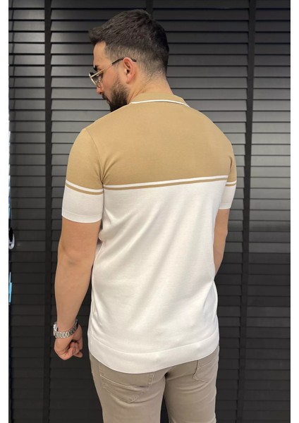 Erkek Polo Yaka Yarım Fermuarlı Triko Tişört P-00015464 modelleri