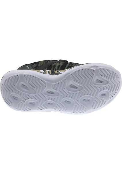Işıklı Dinazor Sneaker Siyah-Haki