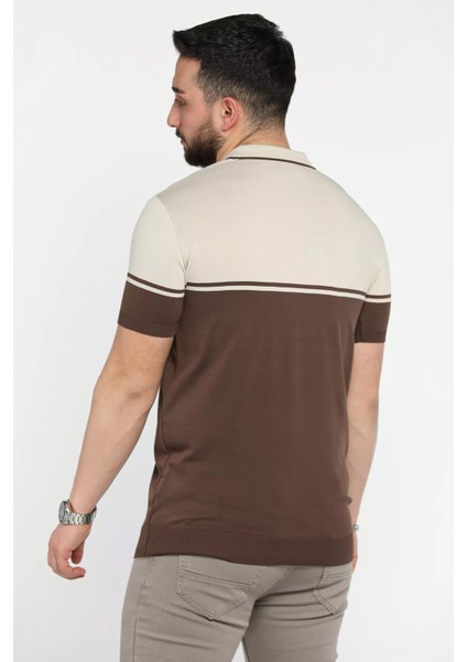 Erkek Polo Yaka Yarım Fermuarlı Triko Tişört P-00015464 modelleri