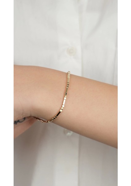 14 Ayar Altın Boncuk Bileklik