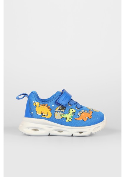 Dino Işıklı Erkek Okul Öncesi Saks Mavi Spor Ayakkabı