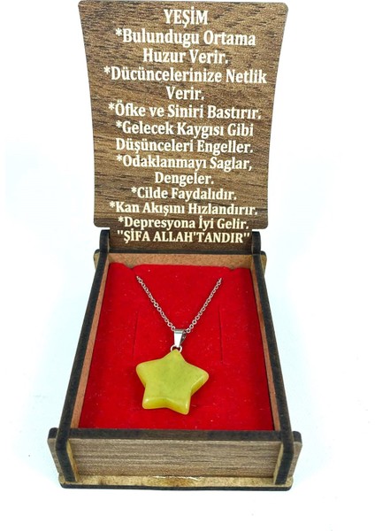 Yeşim Taşı Doğal Taşlı Kolye Eşsiz Bir Hediye Özel Kutusu ile Birlikte