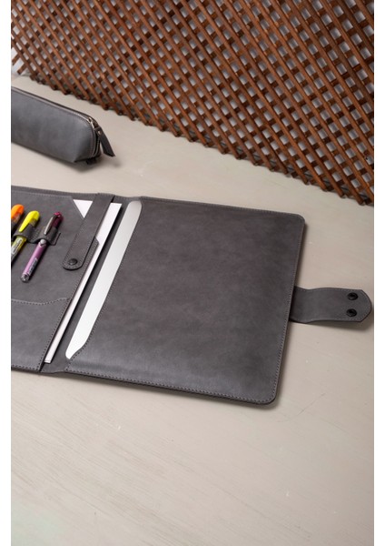 Kahverengi Pu Deri Laptop Macbook Laptop Organizeri 13, 13.3, 13.6 Inch M1 M2 M3 Laptop Pro Air Organizer Kılıf Evrak Çantası fırsatları