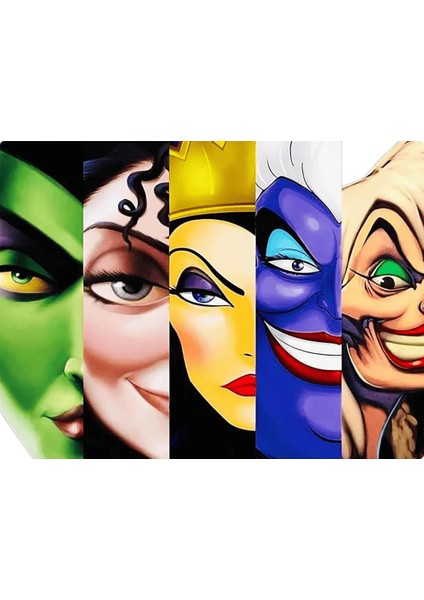Disney Karikatür Dıy Numaralara Göre Boyama Kötü Kraliçe Ursula Cruella Numaralara Göre Akrilik Boya Kötüler Çizim Hediye Renk: DSN-3238-ZD / Boyut (Cm): 50X65CM Çerçeve Yok (Yurt Dışından)