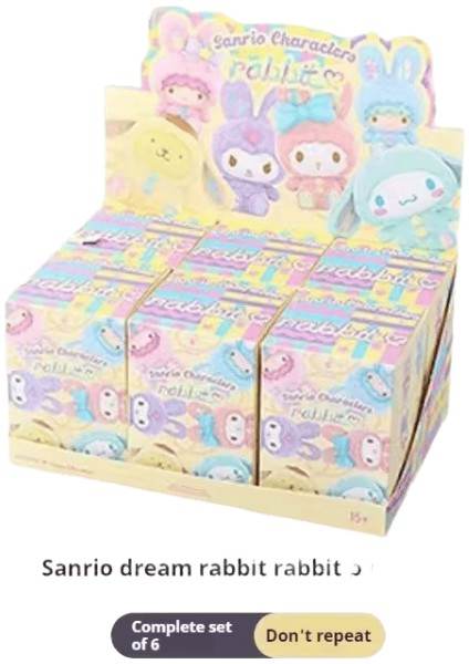 1-6 Kutu Sanrio Hello Kitty Kuromi Mymelody Kör Kutu Sevimli Karikatür Bebek Kör Kutu Figürü Masaüstü Dekorasyonu Koleksiyon Oyuncak Renk: 6'lı Bütün Bir Kutu (Yurt Dışından)