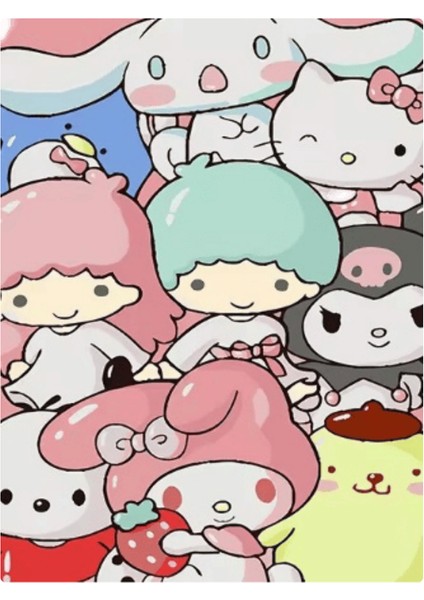 Sanrio Karikatür Numaralarla Yağlı Boya Kuromi Akrilik Boya Tuval Üzerine Çizim Melodim Hello Kitty Dıy Hazır Çerçeve Ev Dekorasyonu Renk: DSN3-330 / Boyut (Cm): 20X30CM-ÇERÇEVE Yok (Yurt Dışından)