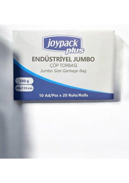 Jumbo Endüstriyel Çöp Poşeti 500 gr 80X110 - 20 Rulo