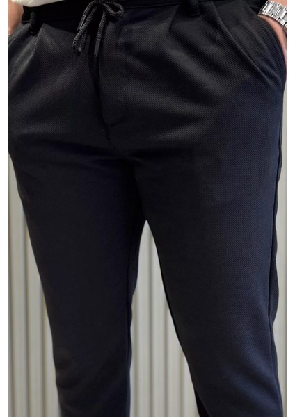 Erkek Bel Bağcıklı Double Jogger Pantolon P-00015431