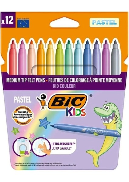 Kıds Colour Keçeli Boya Kalemi Pastel Renkler 12' Li - 520084