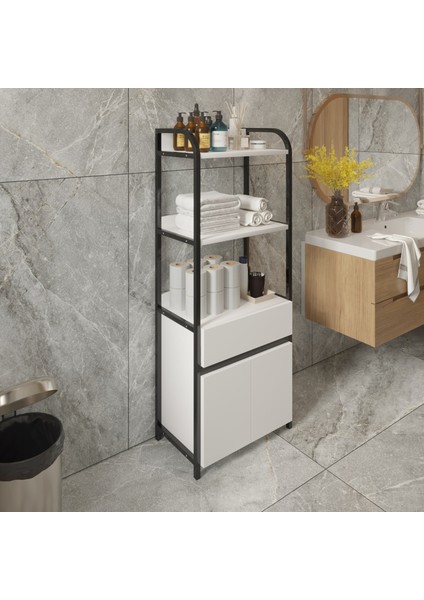Çekmeceli Banyo Düzenleyici Mutfak Rafı Banyo Dolabı Çok Amaçlı Dolap 4 Katlı 2kapaklı Dolap Düzenleyici fiyatları