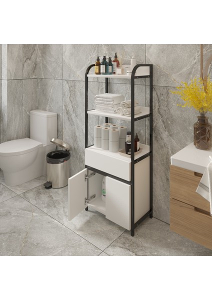 Çekmeceli Banyo Düzenleyici Mutfak Rafı Banyo Dolabı Çok Amaçlı Dolap 4 Katlı 2kapaklı Dolap Düzenleyici modelleri