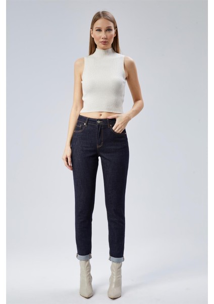 Jean Katlı Paça Pant