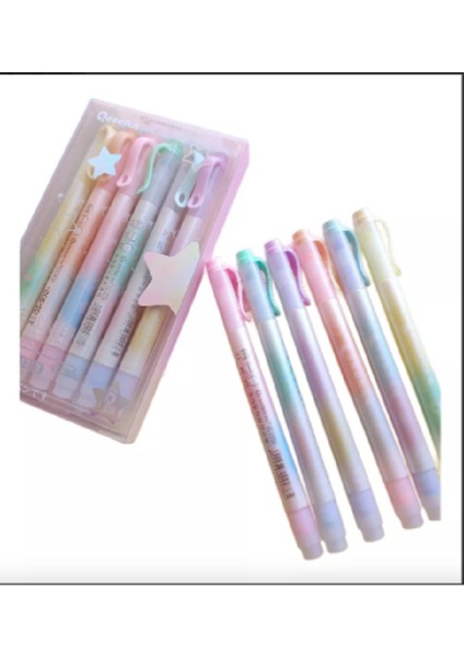 Çift Taraflı 6 Adet Fosforlu Kalem