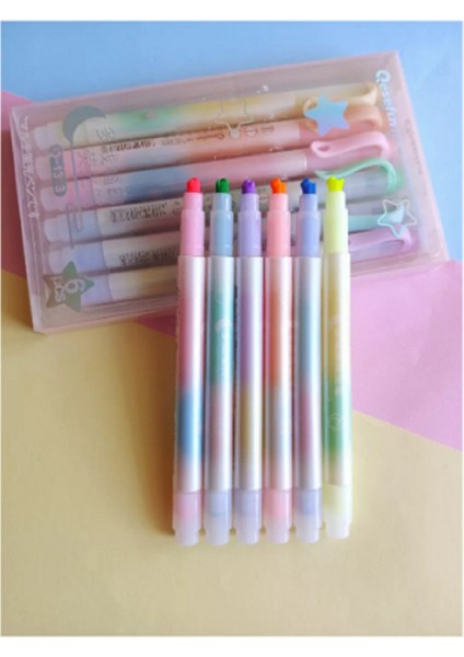 Çift Taraflı 6 Adet Fosforlu Kalem fiyatları