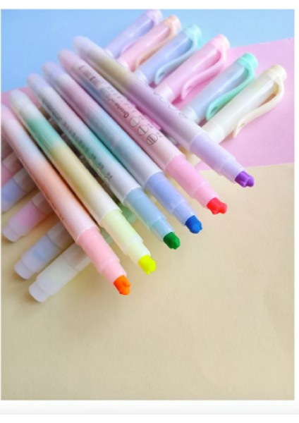 Çift Taraflı 6 Adet Fosforlu Kalem modelleri