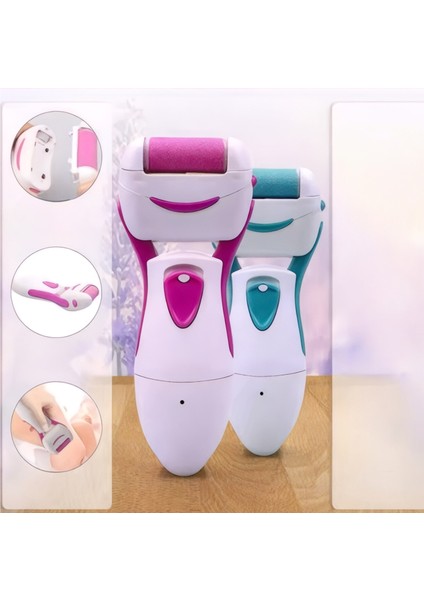 Elektronik Kablosuz Pilli Topuk Törpüsü Callous Remover Pembe