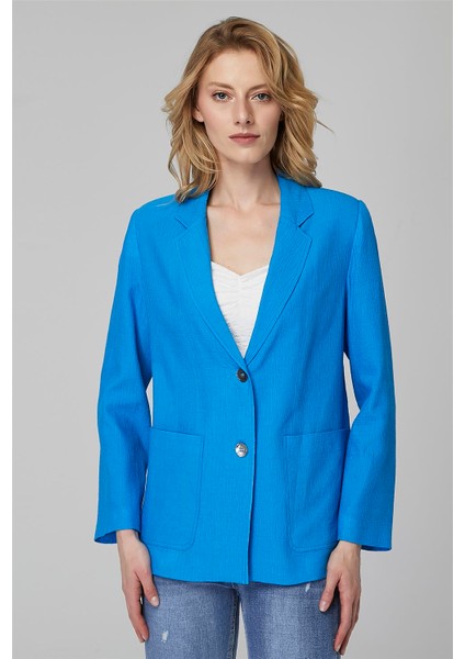 Düğmeli Cepli Ceket