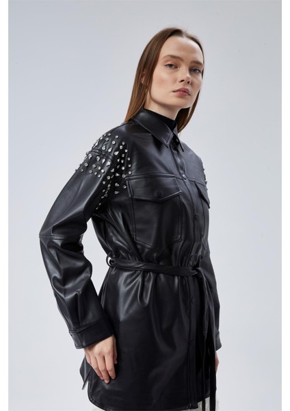 Uzun Sderi Omuzlar Taşlı Ceket fiyatları