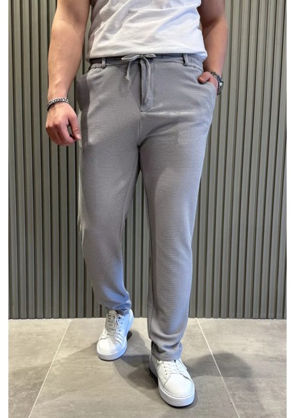 Erkek Bel Lastikli Bağcıklı Jogger Pantolon P-00015416