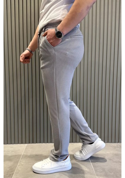 Erkek Bel Lastikli Bağcıklı Jogger Pantolon P-00015416