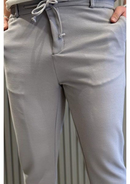 Erkek Bel Lastikli Bağcıklı Jogger Pantolon P-00015416