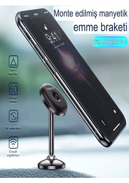 T067 360° Dönebilen Mıknatıslı Araç İçi Telefon Tutucu - Torpido Üstü Magnetic fırsatları