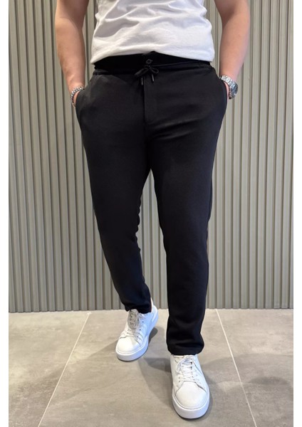 Bel Bağcıklı Fermuarlı Erkek Jogger Pantolon P-00015406