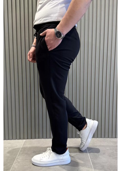 Bel Bağcıklı Fermuarlı Erkek Jogger Pantolon P-00015406