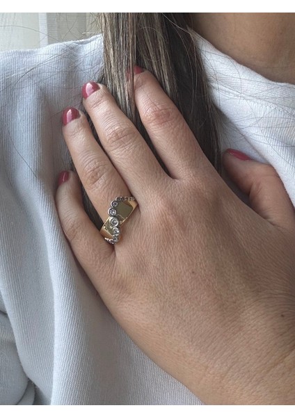 Özel Seri Çift Renk Taşlı Yüzük modelleri