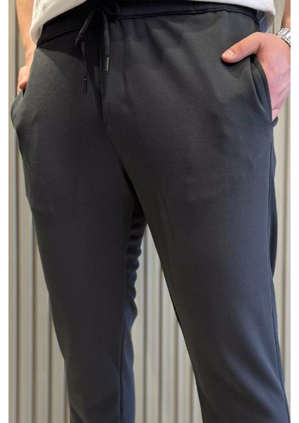 Bel Bağcıklı Fermuarlı Erkek Jogger Pantolon P-00015406