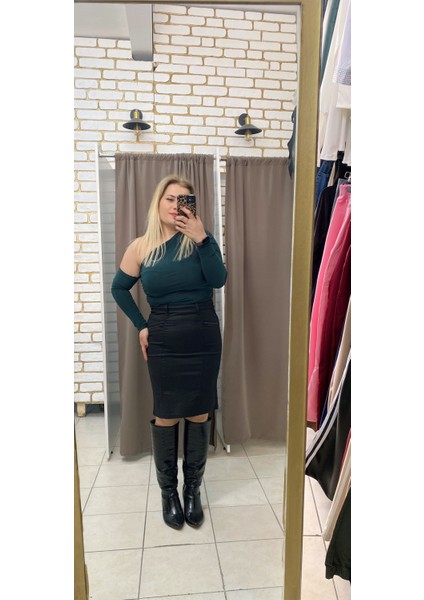 Likralı Kalem Kot Etek fiyatları