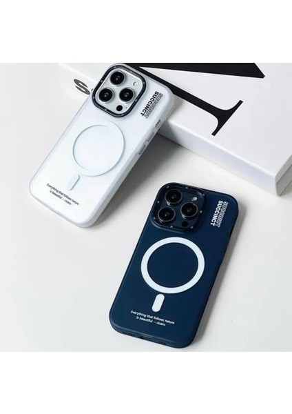 iphone 15 Pro Kılıf Buzlu Magsafe Succınct Young Mat Kılıf Kapak Sert Buzlu - Beyaz indirimleri