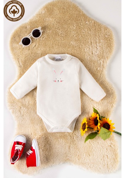 Unisex %100 Organik Pamuklu Hayvan Figürlü 3-6-9-12 Ay 6lı Uzun Kollu Bebek Body Zıbı modelleri