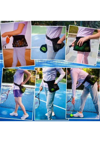 Tenis Topu Toplama Çantası, Eğitim Topu Cepleri, Siyah (Yurt Dışından) fiyatları