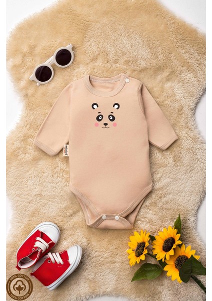 Unisex %100 Organik Pamuklu Hayvan Figürlü 3-6-9-12 Ay 6lı Uzun Kollu Bebek Body Zıbı fırsatları