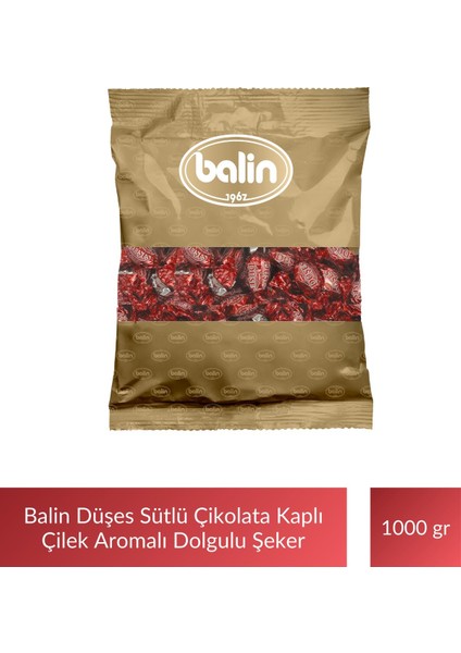 Düşes Çikolata Kaplı Çilek Aromalı Sert Şeker 1000 gr x 3 Adet fiyatları