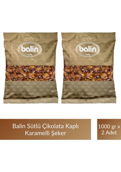 Karamel Sütlü Şeker 1000 gr x 2 Adet