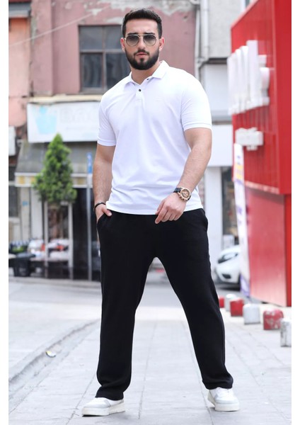 Kendinden Desenli Bol Kesim Erkek Pantolon P-00010813